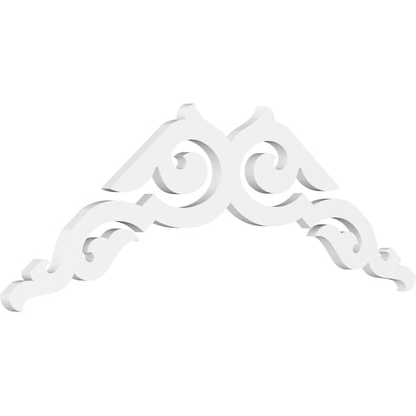 Ekena Millwork Pitch Rotherham Architectural Grade PVC Gable Pediment, 48"W x 18"H x 1"P (9/12) GPP048X018X100ROT - main